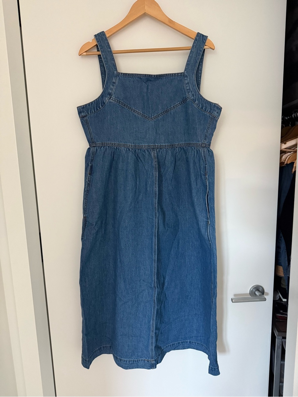 Madewell Blue Denim Midi Dress